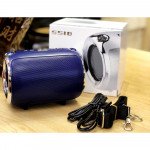 Wholesale Aluminum Drum Style Portable Bluetooth Speaker with Carry Strap S518 (Blue)